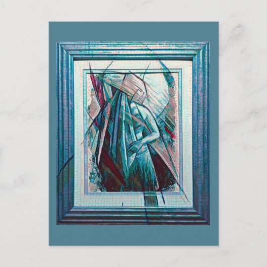Cubist Art Deco Bly Dancer Postkarte (Vorderseite)