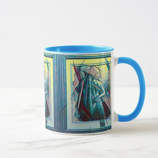 Cubist Art Deco Bly Dancer Tasse (Rechts)