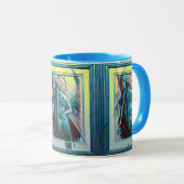 Cubist Art Deco Bly Dancer Tasse (VorderseiteRechts)