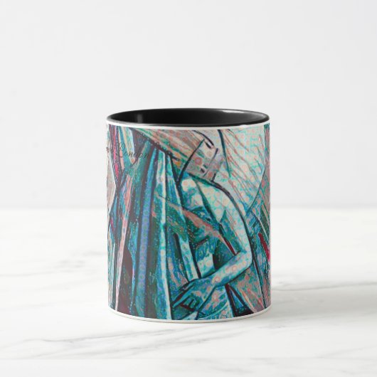 Cubist Art Deco Bly Dancer Tasse (Zentrum)