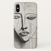 Cubist Art iPhone X Case - Einzigartiges abstrakte (Rückseite)