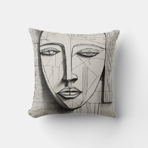 Cubist Art Throw Kissen - Modernes, abstraktes Des