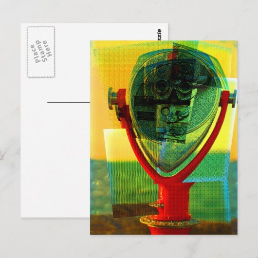 Cubist Binocular Postcard Postkarte (Vorne/Hinten)