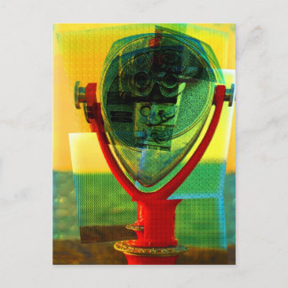 Cubist Binocular Postcard Postkarte