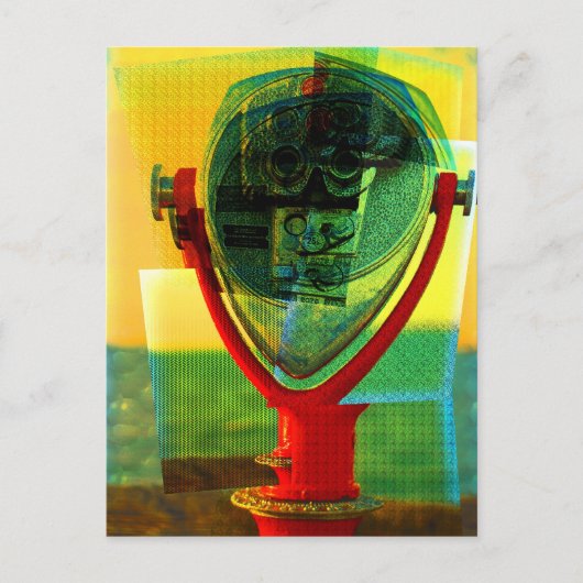 Cubist Binocular Postcard Postkarte (Vorderseite)