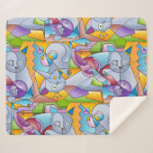 Cubist Cats - The Mininos Sherpadecke (Vorderseite (Horizontal))