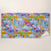 Cubist Cats - The Mininos Strandtuch (Vorderseite)