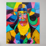 Cubist Cowgirl Pop Art Poster<br><div class="desc">Cubist Cowgirl 16x20 Pop Kunstposter drucken. Original Malerei von Cindy Higby</div>