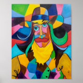 Cubist Cowgirl Pop Art Poster (Vorne)