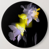 Cubist Daffodils Button (Vorderseite)