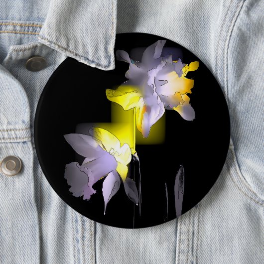 Cubist Daffodils Button (Beispiel)