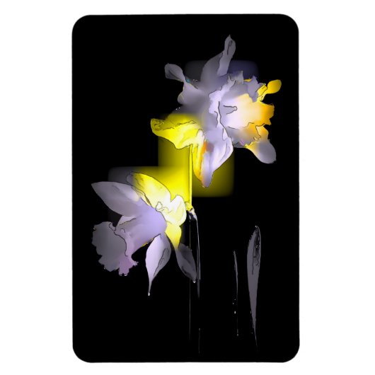 Cubist Daffodils Magnet (Vertikal)