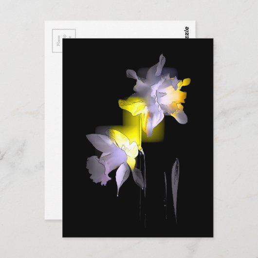 Cubist Daffodils Postkarte (Vorne/Hinten)