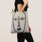 Cubist Face Art Tote Bag - Einzigartiges abstrakte Tasche (Von Nahem)