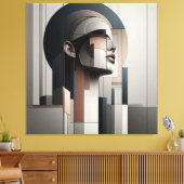 Cubist Profile Abstraction Leinwanddruck (Insitu (Wohnzimmer))