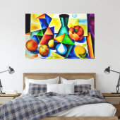 Cubist Still Life Canvas Print Leinwanddruck (Insitu (Schlafzimmer))