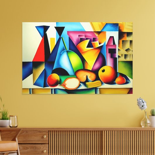 Cubist Still Life Canvas Print Leinwanddruck (Insitu (Wohnzimmer))