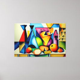 Cubist Still Life Canvas Print Leinwanddruck