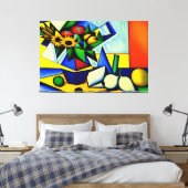 Cubist Still Life Canvas Print Leinwanddruck (Insitu (Schlafzimmer))