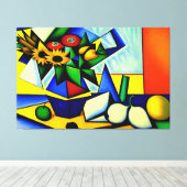 Cubist Still Life Canvas Print Leinwanddruck (Insitu (Holzboden))