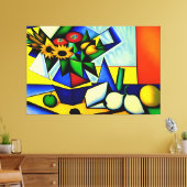 Cubist Still Life Canvas Print Leinwanddruck (Insitu (Wohnzimmer))