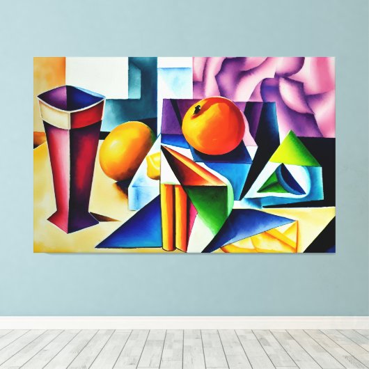Cubist Still Life Canvas Print Leinwanddruck (Insitu (Holzboden))