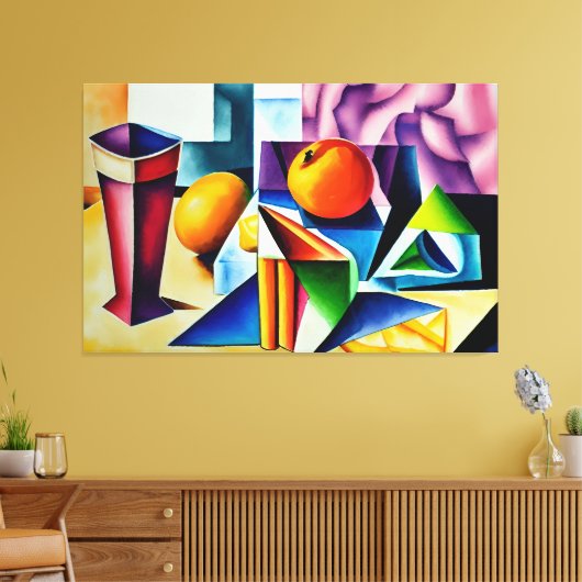Cubist Still Life Canvas Print Leinwanddruck (Insitu (Wohnzimmer))