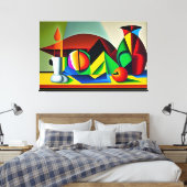 Cubist Still Life Canvas Print Leinwanddruck (Insitu (Schlafzimmer))
