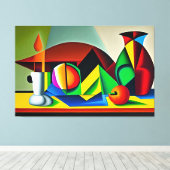Cubist Still Life Canvas Print Leinwanddruck (Insitu (Holzboden))