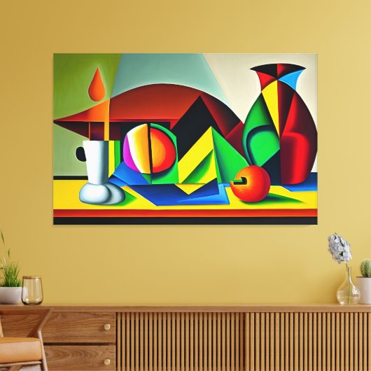 Cubist Still Life Canvas Print Leinwanddruck (Insitu (Wohnzimmer))