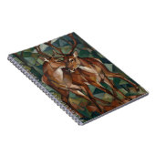 Cubist Style Reindeer Notebook Notizblock (Rechte Seite)