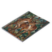 Cubist Style Reindeer Notebook Notizblock (Linke Seite)