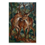Cubist Style Reindeer Poster (Vorderseite)