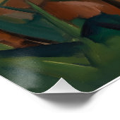 Cubist Style Reindeer Poster (Ecke)