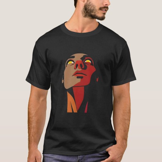 Cubistischer Mann Illustration T-Shirt (Vorderseite)
