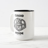 Cuboid Inside (Rhombicuboctahedron) Zweifarbige Tasse (Vorderseite Links)