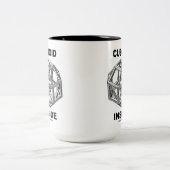 Cuboid Inside (Rhombicuboctahedron) Zweifarbige Tasse (Mittel)