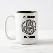 Cuboid Inside (Rhombicuboctahedron) Zweifarbige Tasse (Links)