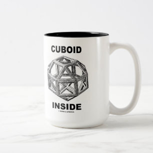 Cuboid Inside (Rhombicuboctahedron) Zweifarbige Tasse