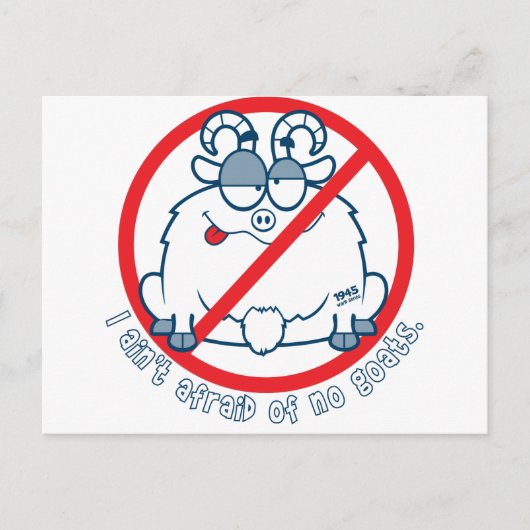 Cubs chicago Ziege Shirt Postkarte (Vorderseite)