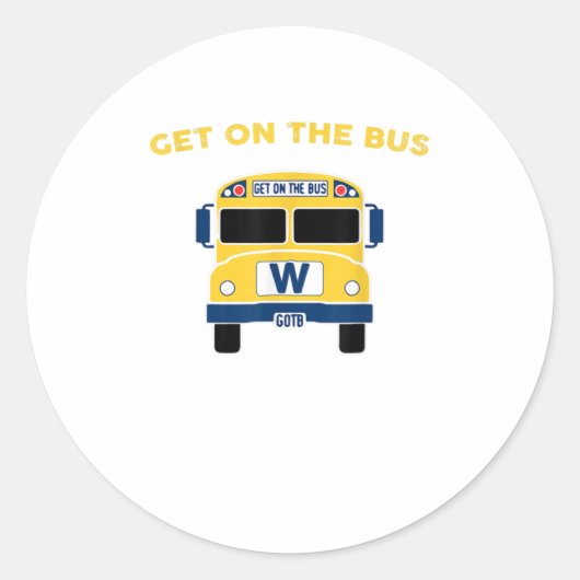 Cubs steigen auf Bus Shirt GOTB Shirt TShirt Runder Aufkleber (Vorderseite)