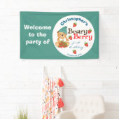 Cub's Strawberries Beary Berry Erster Geburtstag Banner (Insitu)