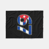 Cuby Flag Nummer 67 Geburtsjahr Fleecedecke (Vorderseite (Horizontal))