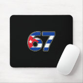 Cuby Flagge Nummer 67 Geburtsjahr Mousepad (Mit Mouse)