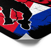 Cubyn Bysketbyll Player Cuby Flag Bysketbyll Fans Poster (Ecke)