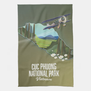 Cuc Phuong Nationalpark Vietnam Karte Geschirrtuch