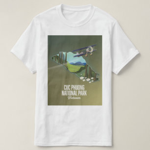 Cuc Phuong Nationalpark Vietnam Karte T-Shirt