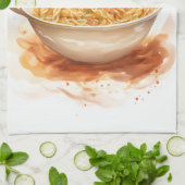 Cucina Italiana: Künstlerisch italienisch Geschirrtuch (Gefaltet)