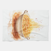 Cucina Italiana: Künstlerisch italienisch Geschirrtuch (Horizontal)