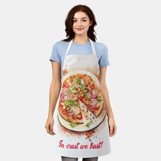 Cucina Italiana: Künstlerische italienische Pizza Schürze (Getragen)